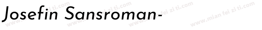 Josefin Sansroman字体转换